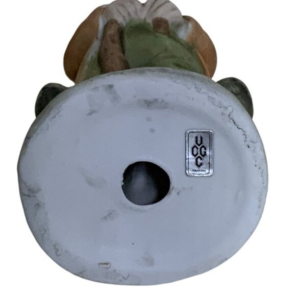 Vintage UCGC Clown Porcelain Bisque Figure 1960’s MCM Hobo Walking Stick Cane - Picture 9 of 16